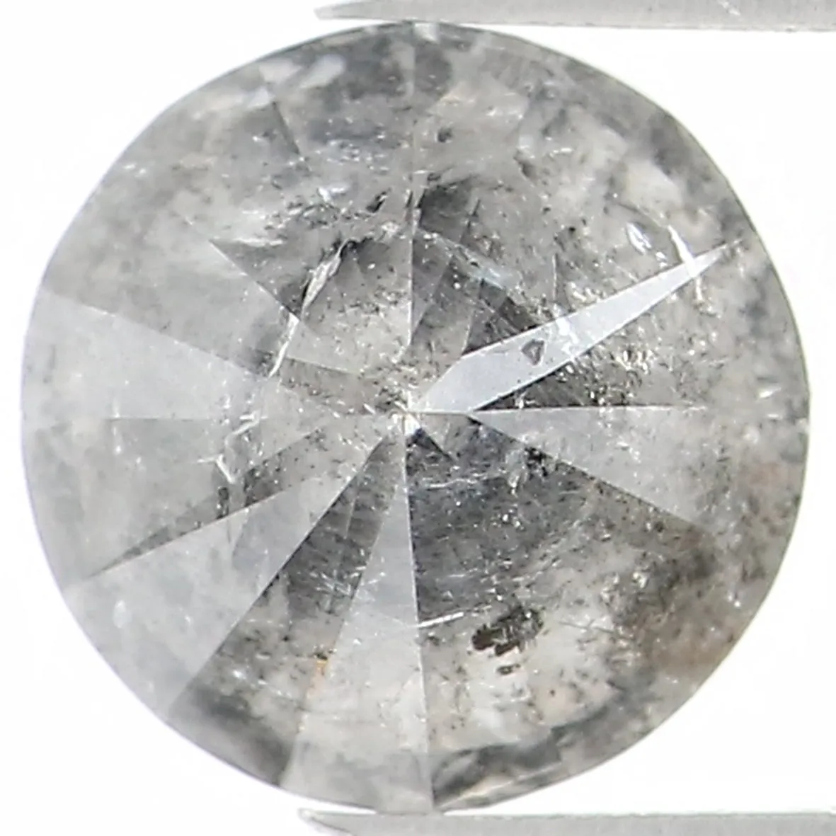 Natural Loose Round Salt And Pepper Diamond Black Grey Color 1.17 CT 6.40 MM Round Brilliant Cut Diamond L1209