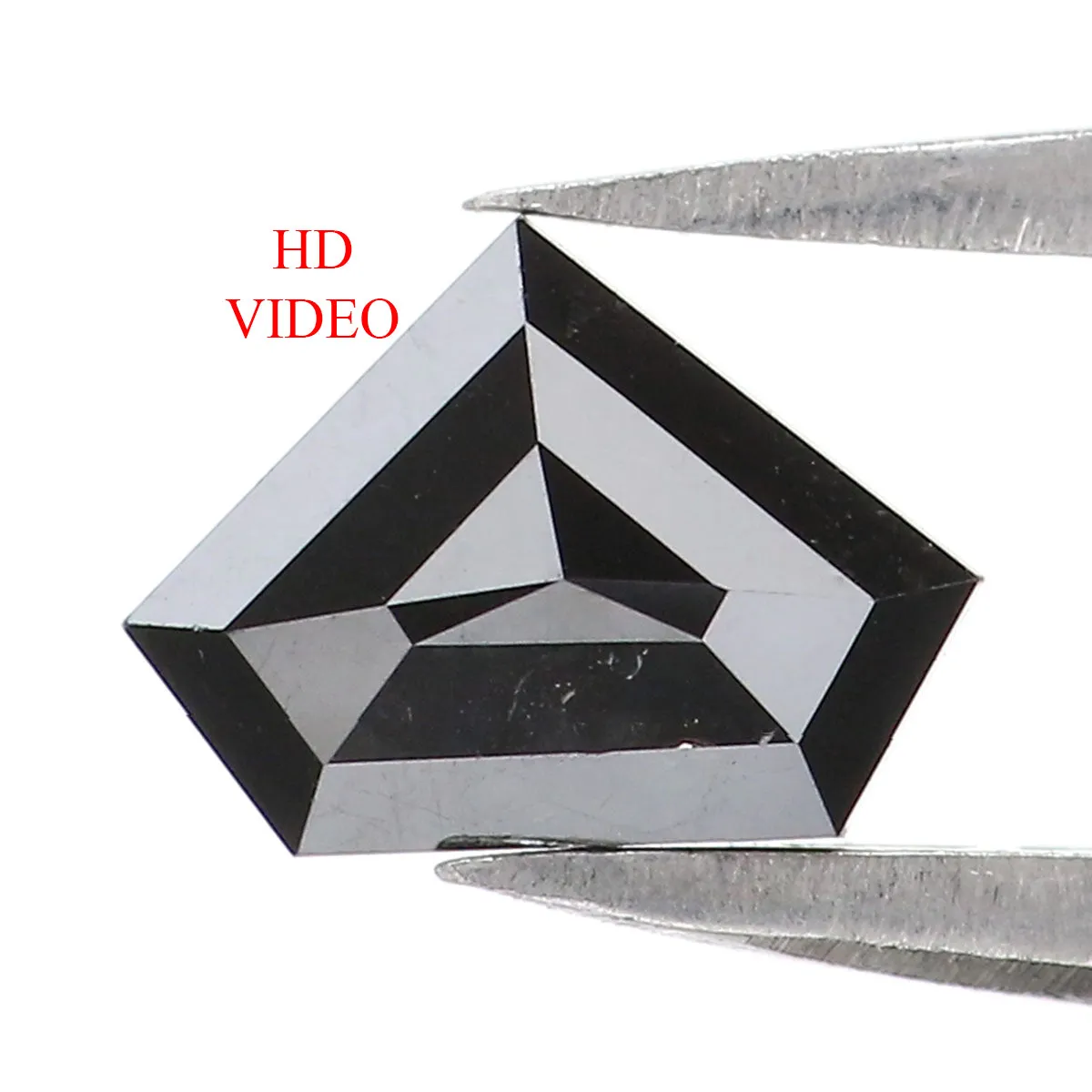 Natural Loose Shield Black Color Diamond 0.66 CT 5.40 MM Shield Shape Rose Cut Diamond L9786