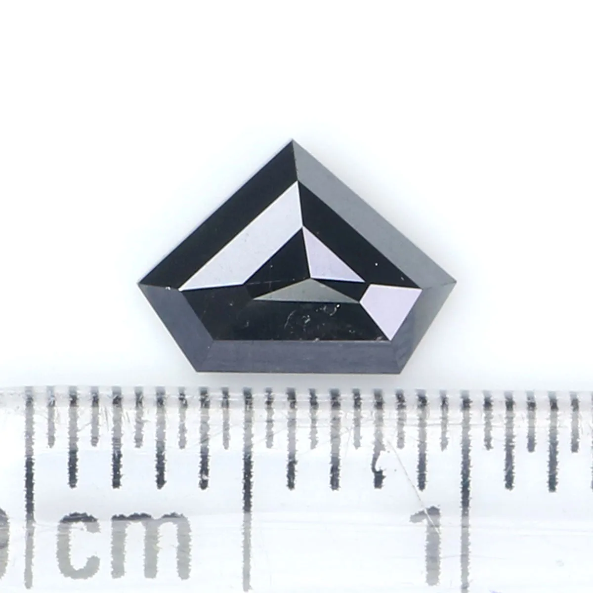 Natural Loose Shield Black Color Diamond 0.66 CT 5.40 MM Shield Shape Rose Cut Diamond L9786