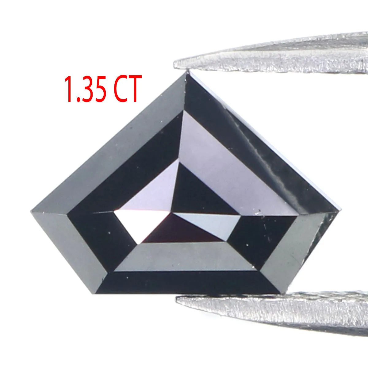 Natural Loose Shield Black Color Diamond 1.35 CT 6.50 MM Shield Shape Rose Cut Diamond L9840