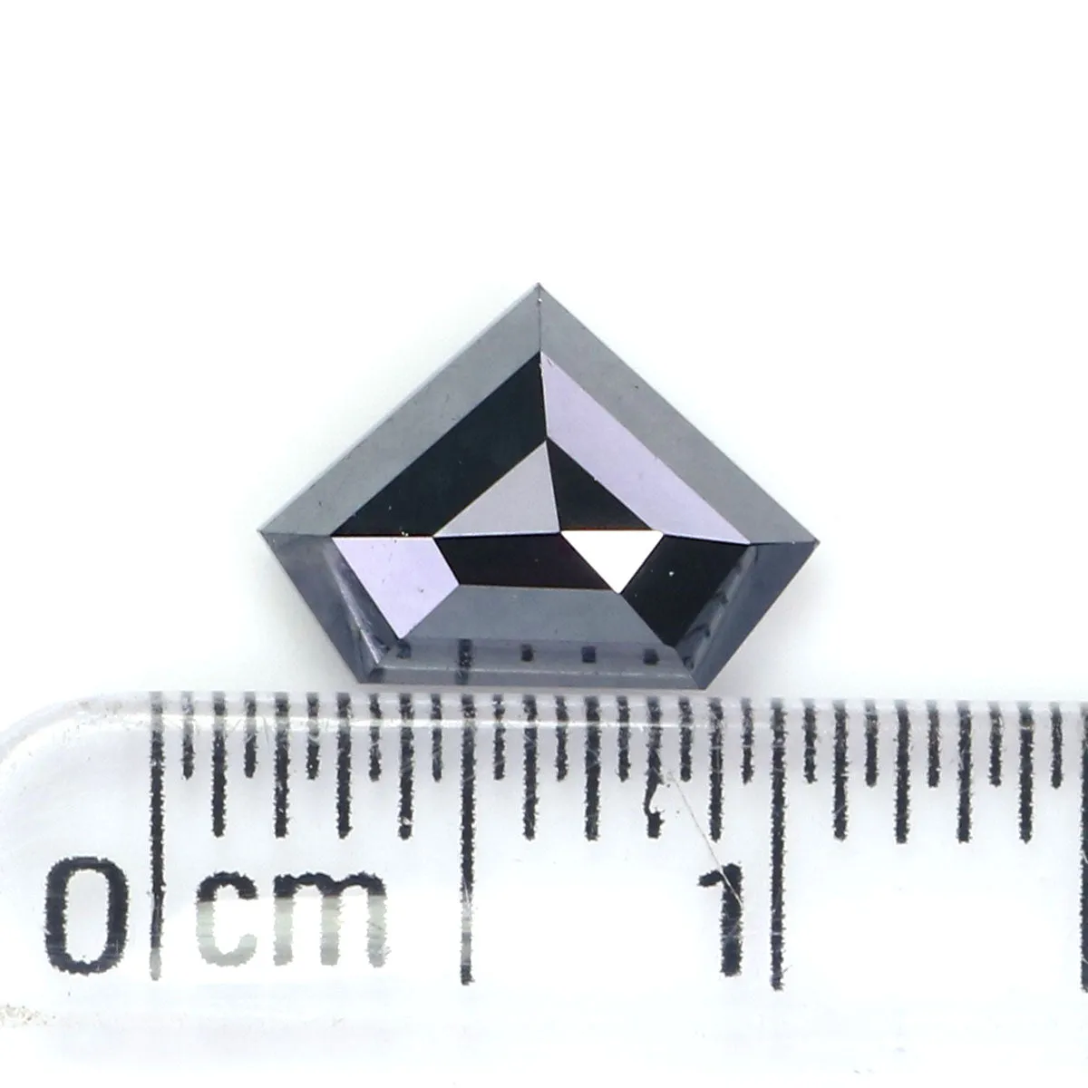 Natural Loose Shield Black Color Diamond 1.35 CT 6.50 MM Shield Shape Rose Cut Diamond L9840