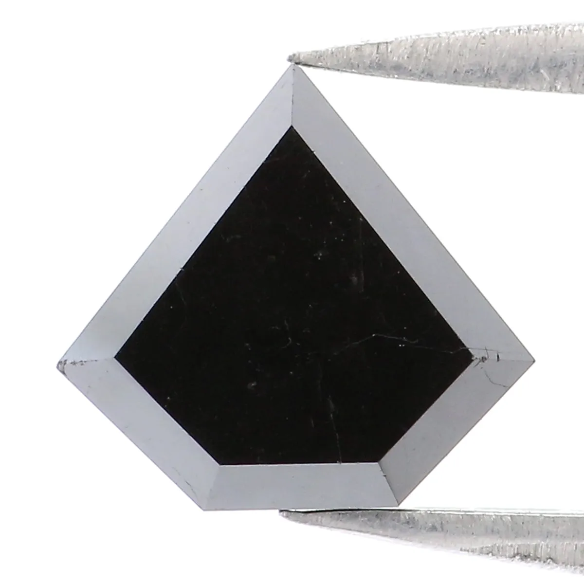 Natural Loose Shield Black Color Diamond 1.40 CT 7.40 MM Shield Shape Rose Cut Diamond L9698