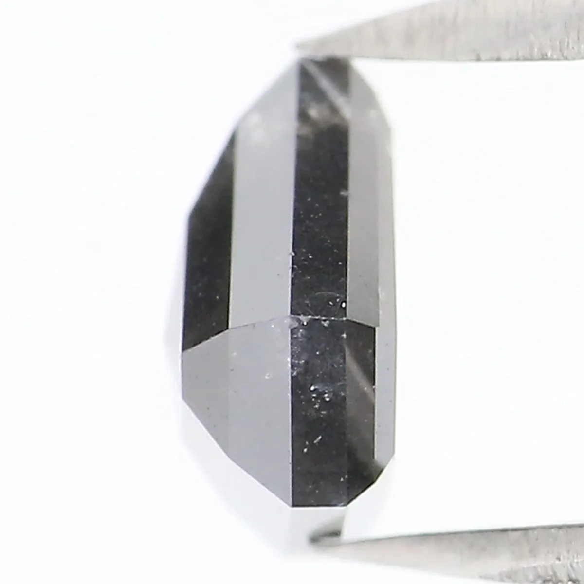 Natural Loose Shield Black Color Diamond 1.45 CT 6.70 MM Shield Shape Rose Cut Diamond L154