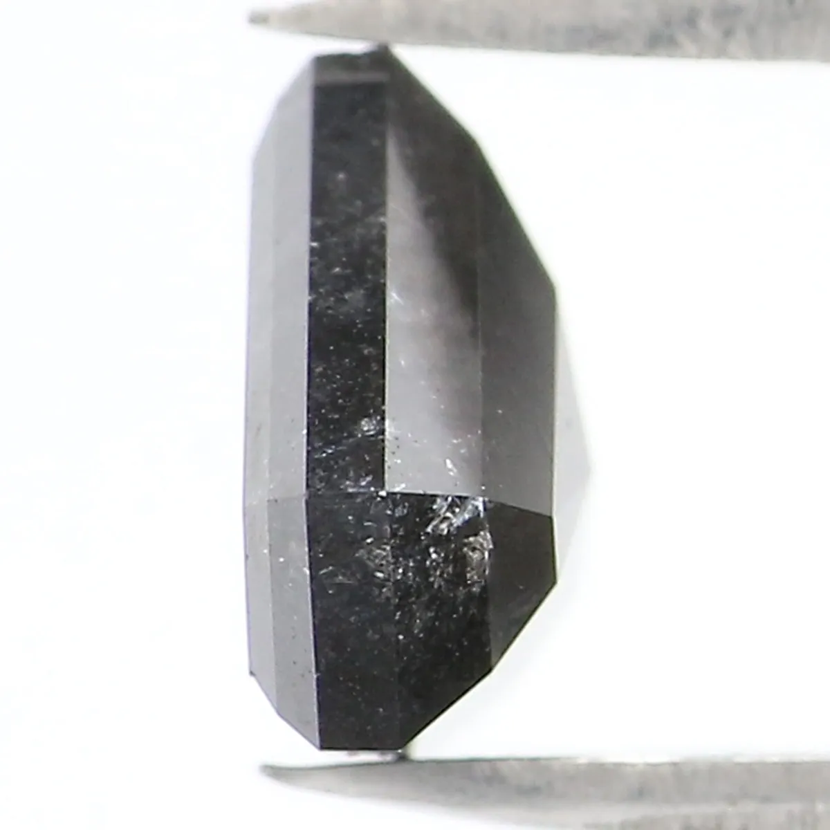 Natural Loose Shield Black Color Diamond 1.45 CT 6.70 MM Shield Shape Rose Cut Diamond L154