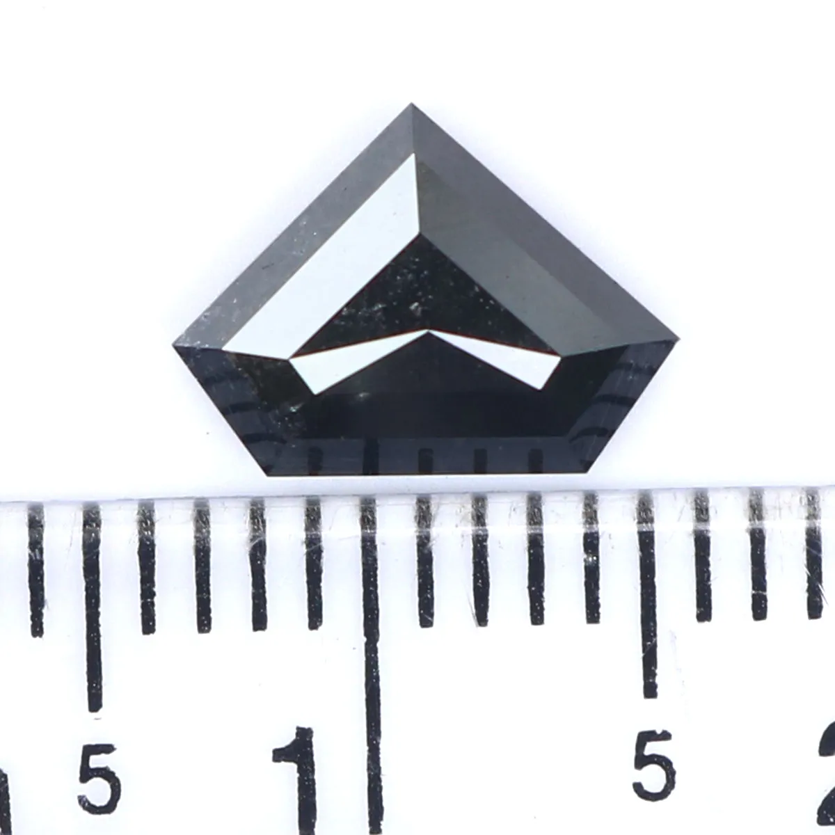 Natural Loose Shield Black Color Diamond 1.45 CT 6.70 MM Shield Shape Rose Cut Diamond L154