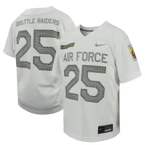 Nike # Air Force Falcons Youth White Football Game Jersey