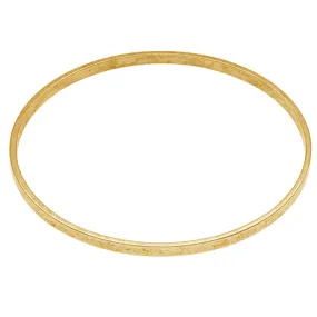 Nunn Design Antiqued 24kt Gold Plated Round Bangle Bracelet - 2 3/4 Inch  (1 pcs)