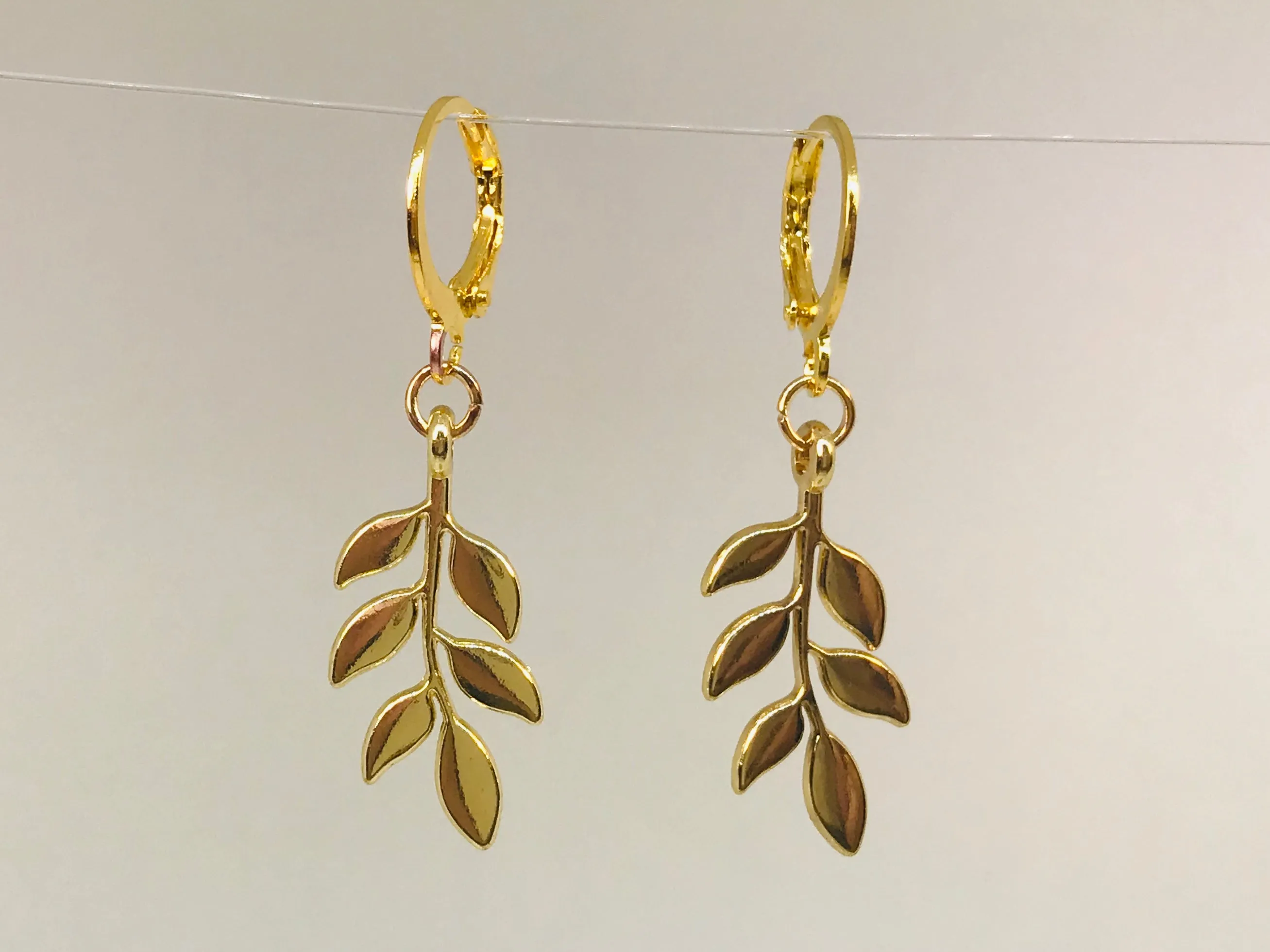 Olive Branch Leaf Earrings Wholesale supply