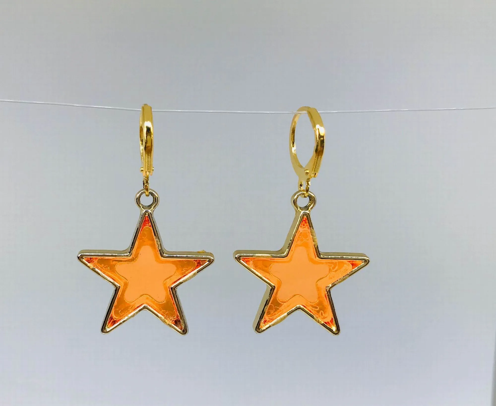 Orange  Star Earrings wholesale lot