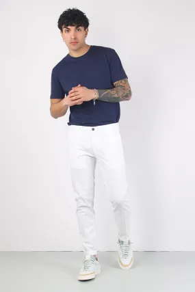 Pantalone Chino Slim Fit Bianco Ottico