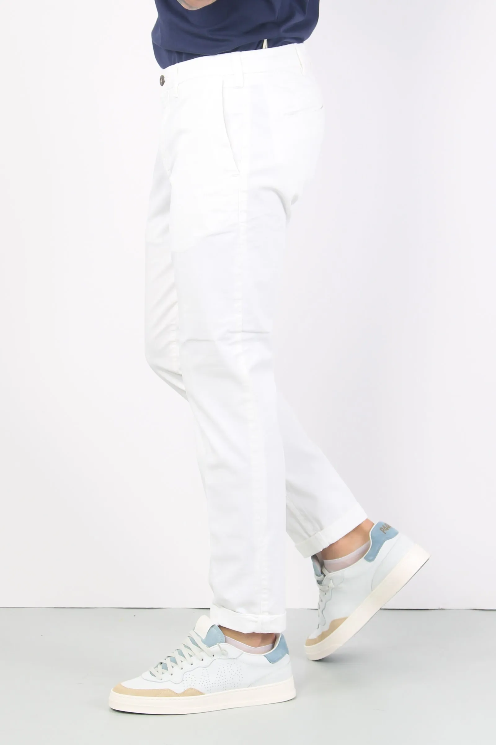 Pantalone Chino Slim Fit Bianco Ottico