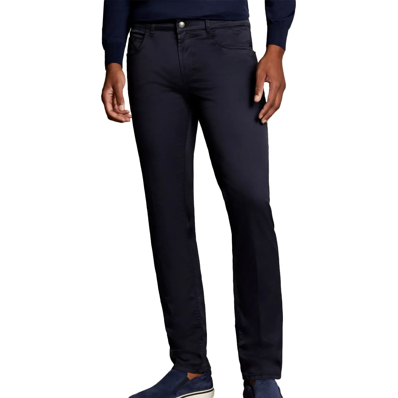 PANTALONE SLIM FIT Uomo Galassia Scuro