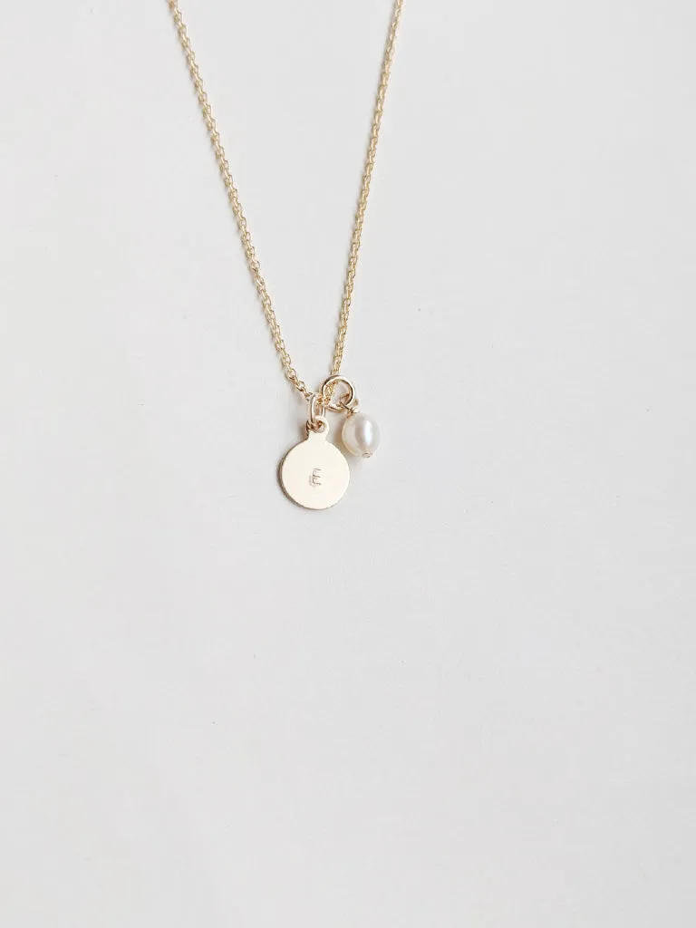 Pearl Initial Necklace