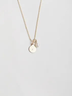 Pearl Initial Necklace