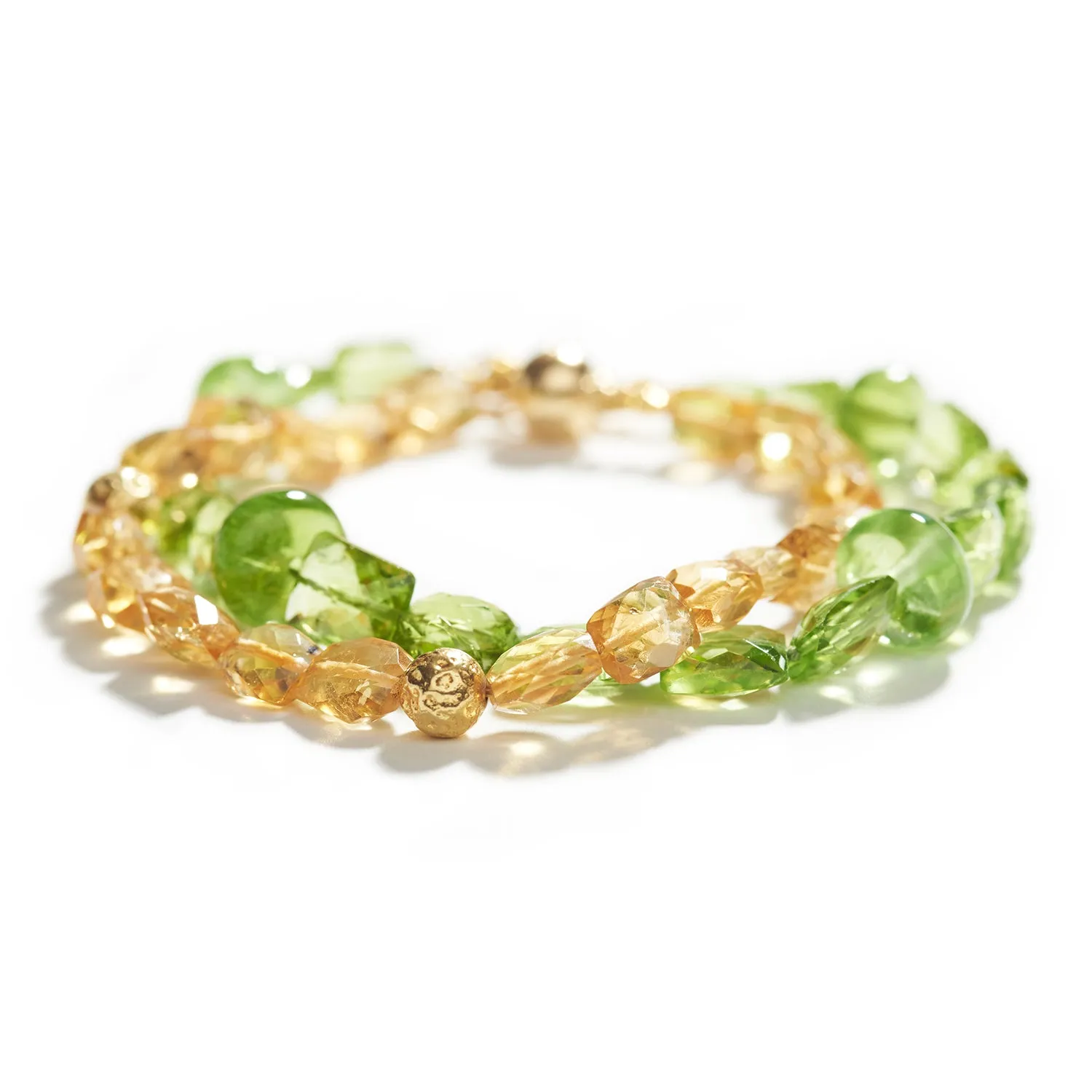 Peridot & Gold Bracelet