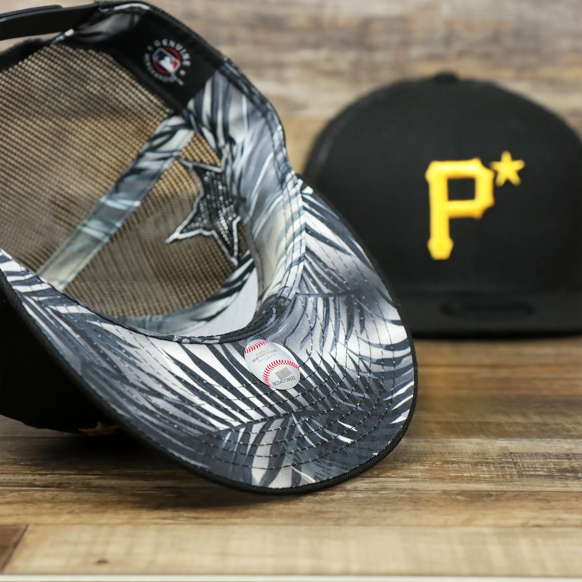 Pittsburgh Pirates Metallic All Star Game MLB 2022 Side Patch 9Fifty Mesh Snapback | ASG 2022 Black Trucker Hat