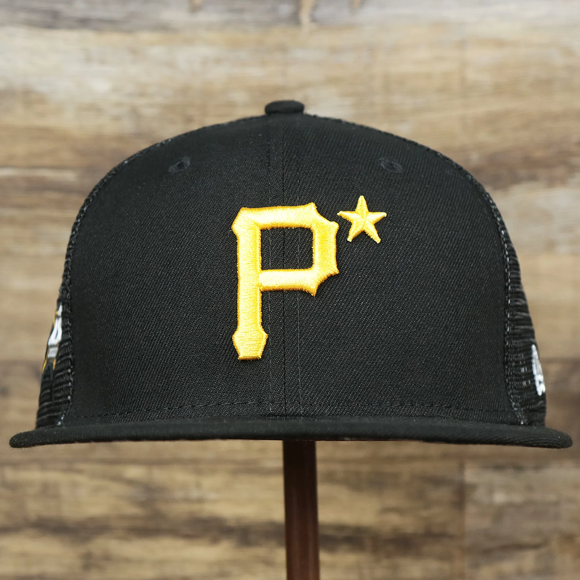 Pittsburgh Pirates Metallic All Star Game MLB 2022 Side Patch 9Fifty Mesh Snapback | ASG 2022 Black Trucker Hat