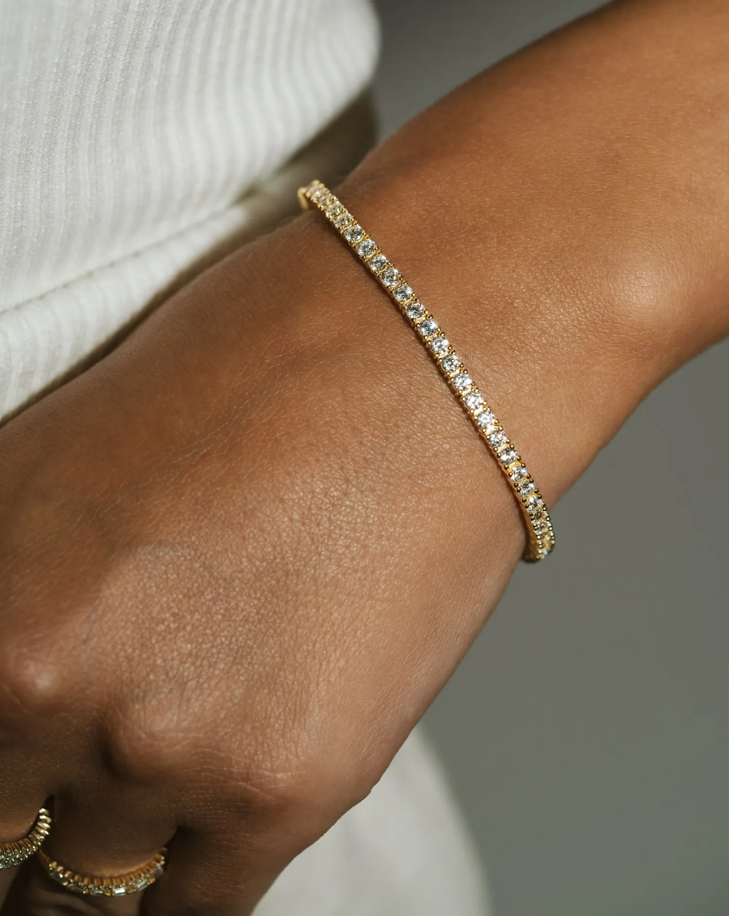 Prong Set Tennis Bracelet - Gold Vermeil