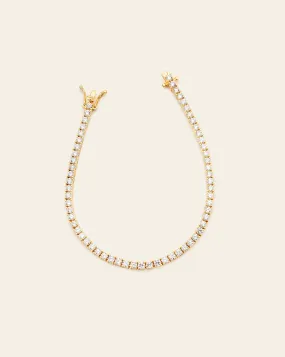 Prong Set Tennis Bracelet - Gold Vermeil