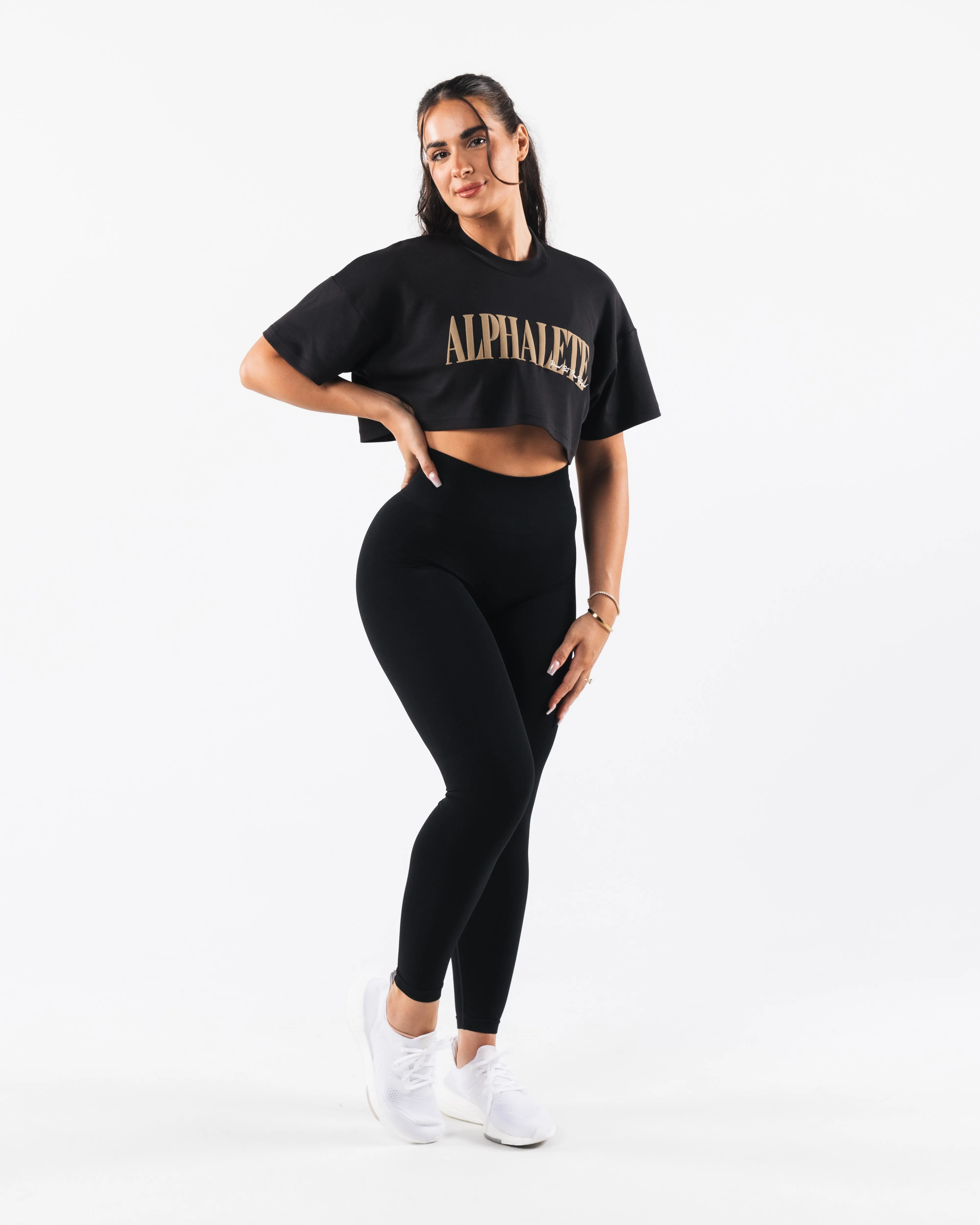 Republic Crop Tee - Black