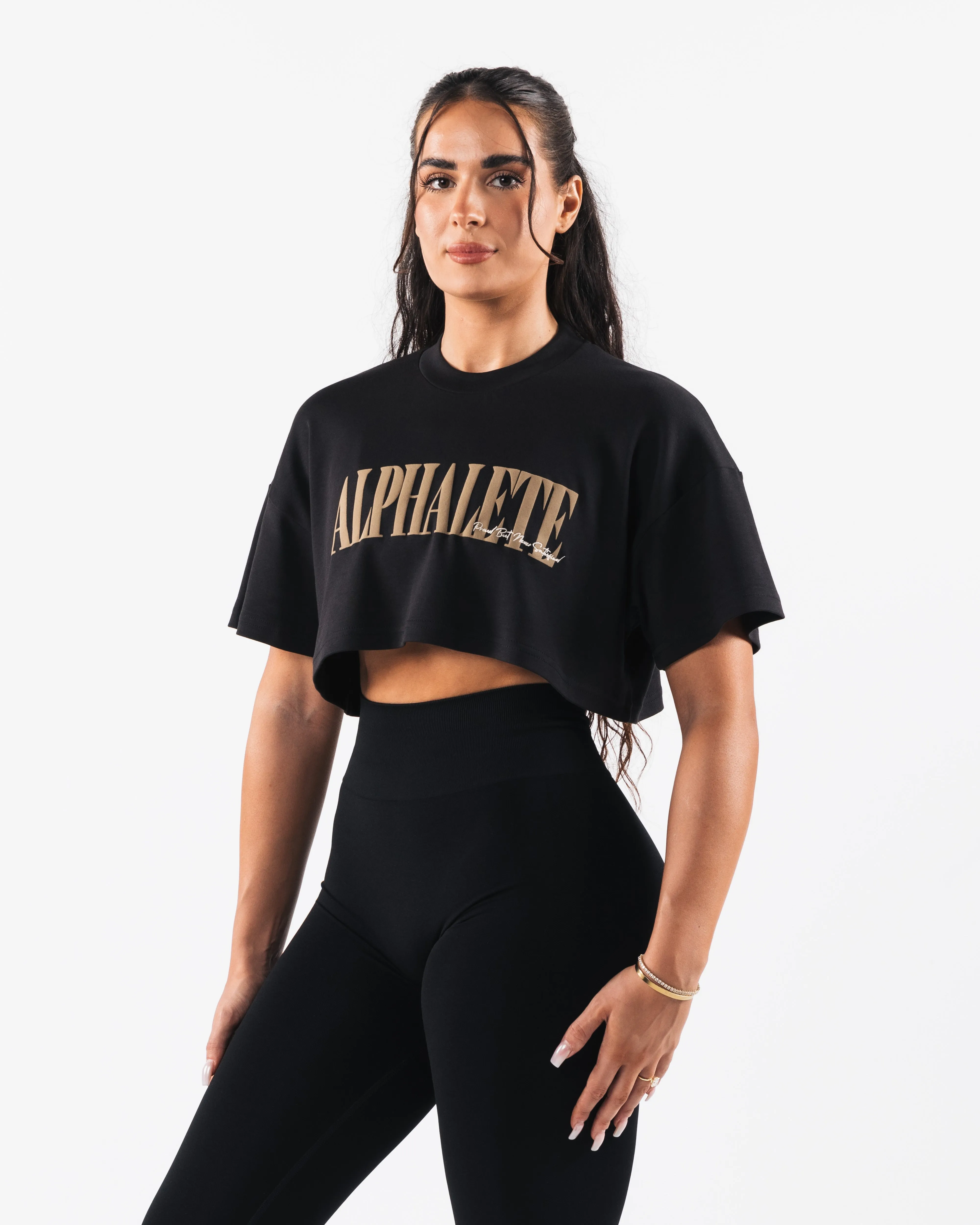 Republic Crop Tee - Black