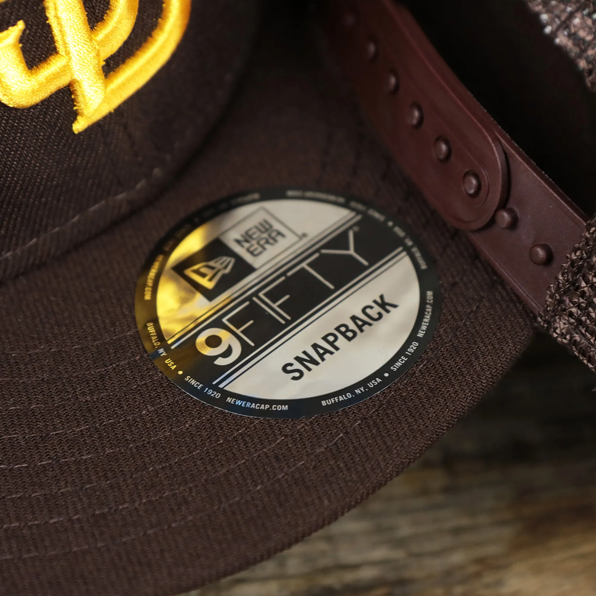 San Diego Padres Metallic All Star Game MLB 2022 Side Patch 9Fifty Mesh Snapback | ASG 2022 Brown Trucker Hat