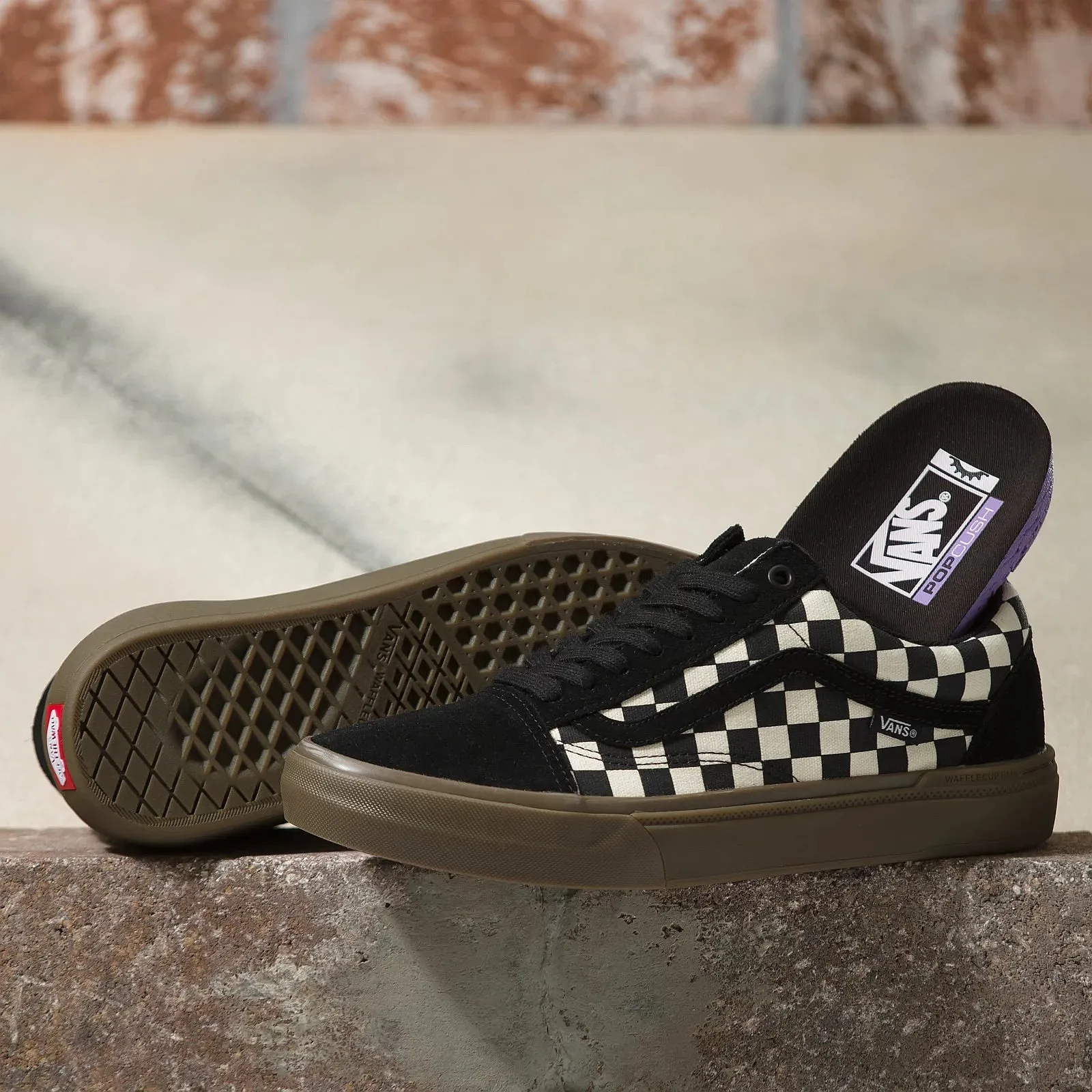 shoes Vans BMX Old Skool - Checkerboard Black/Dark Gum - men´s