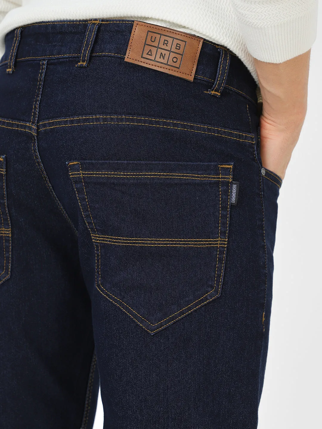 Slim Fit Men Dark Blue Jeans