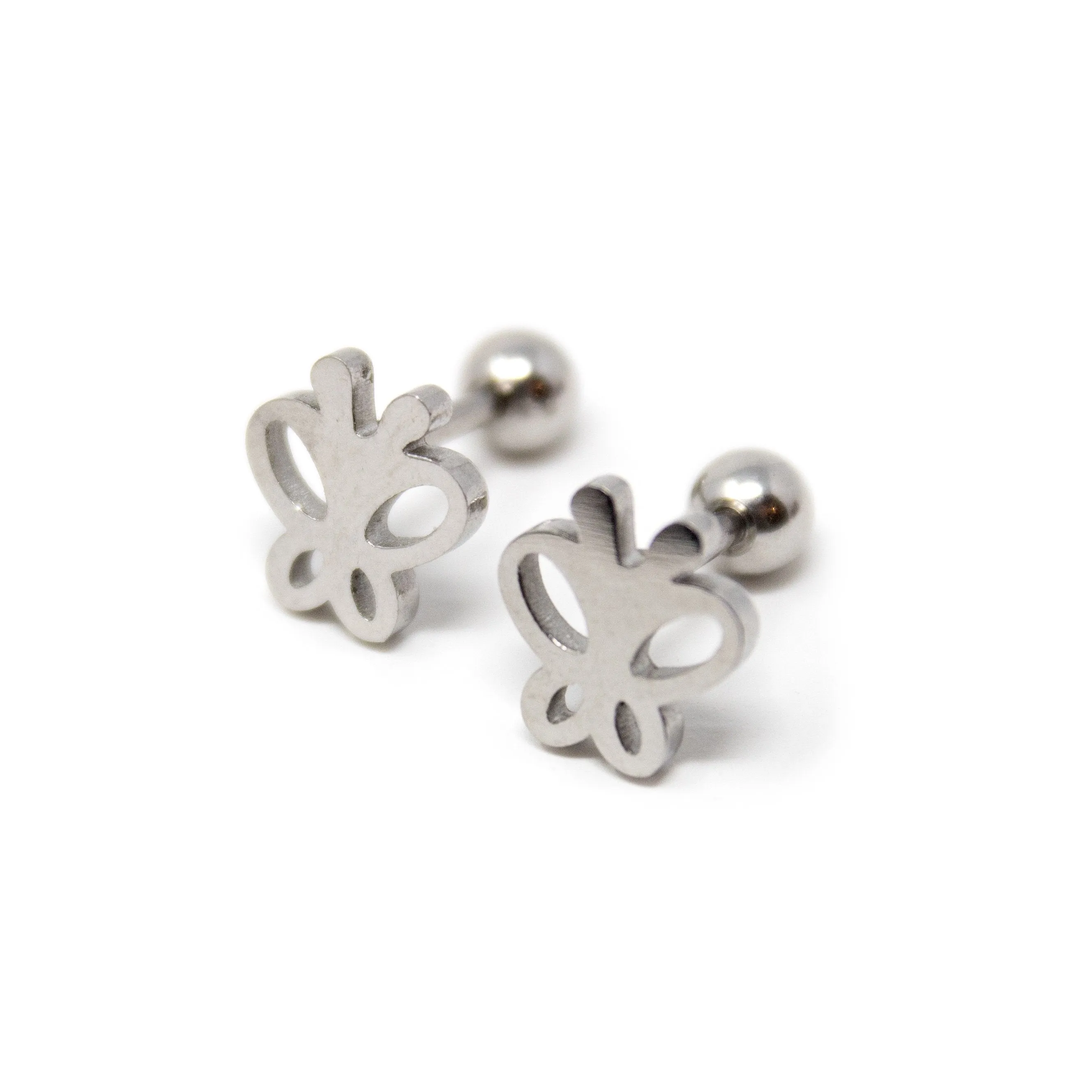 Stainless Steel Baby Stud Earrings Little Butterfly