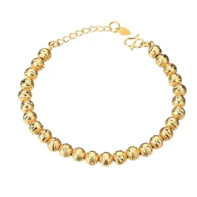 Stainless Steel Gold Color Lucky Bead Bracelets