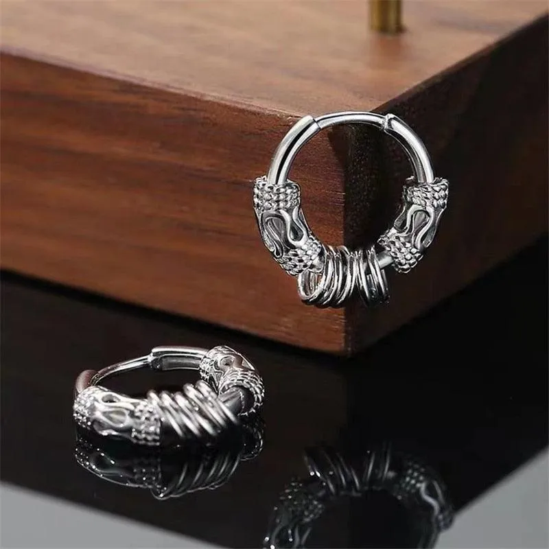 Stainless Steel Stud Hoop Earring