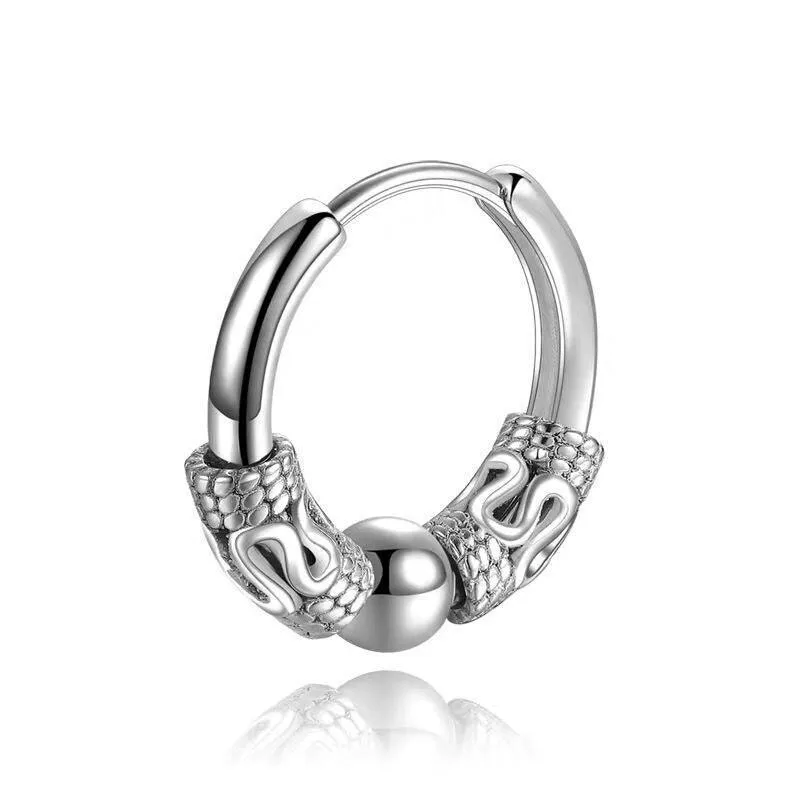 Stainless Steel Stud Hoop Earring