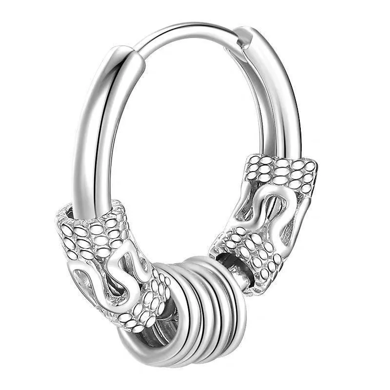 Stainless Steel Stud Hoop Earring