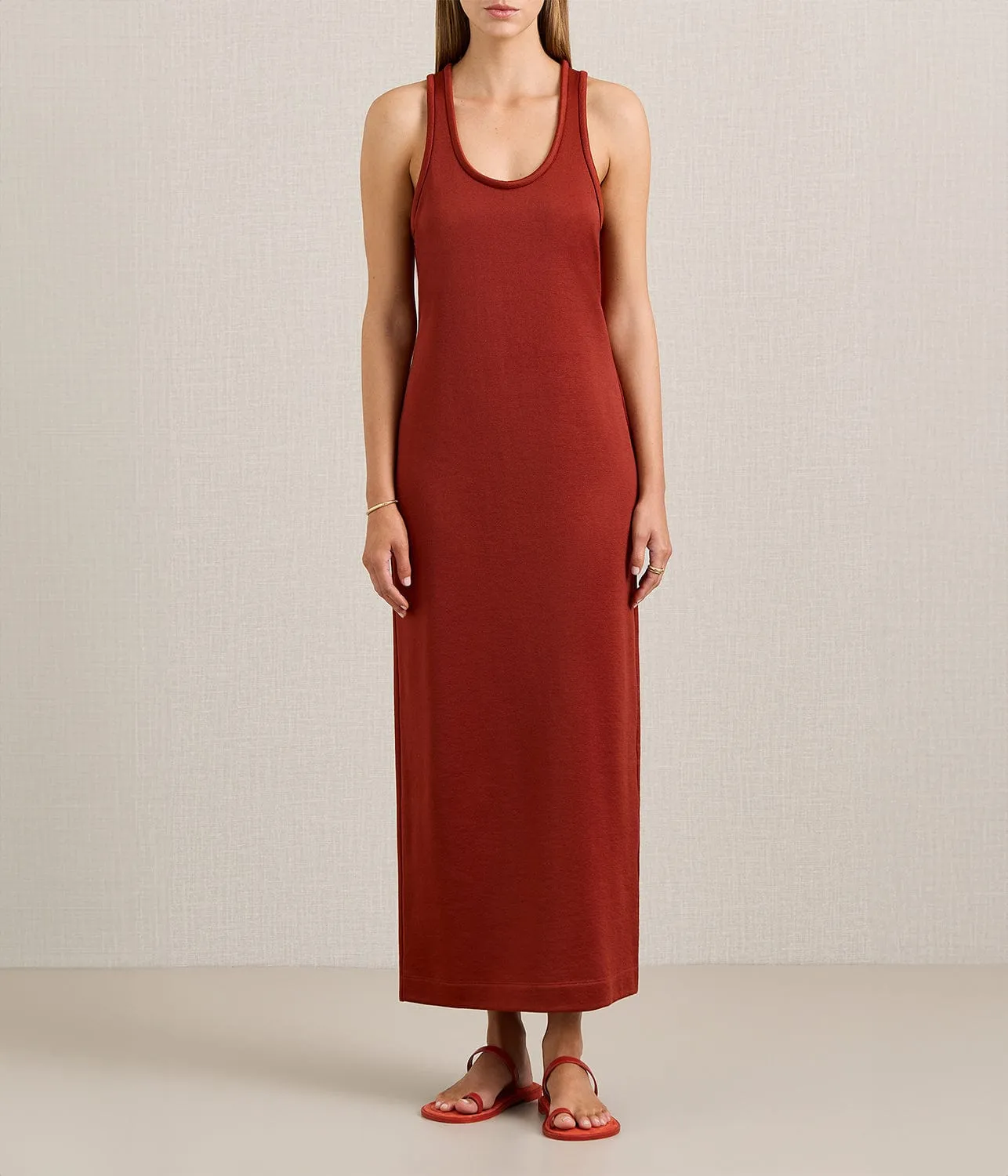 THE ILKA DRESS- RUST