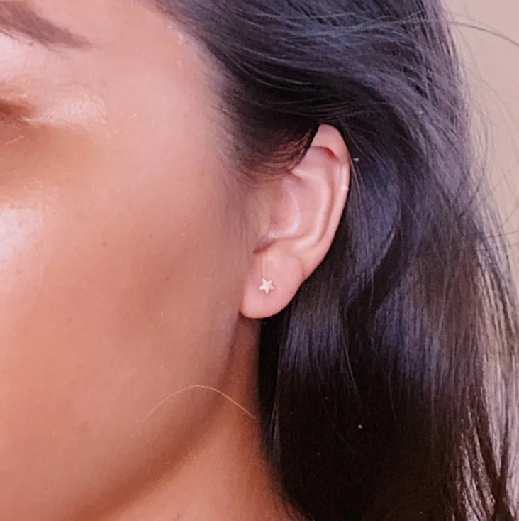 Tiny Star Stud Earrings