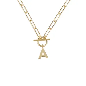 Toggle Initial Necklace