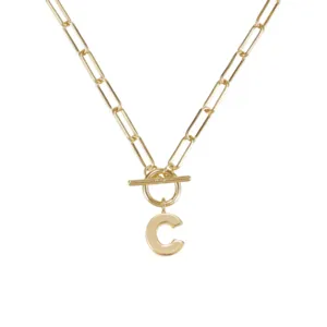 Toggle Initial Necklace