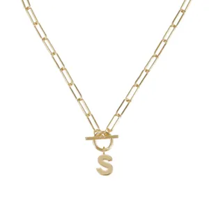 Toggle Initial Necklace