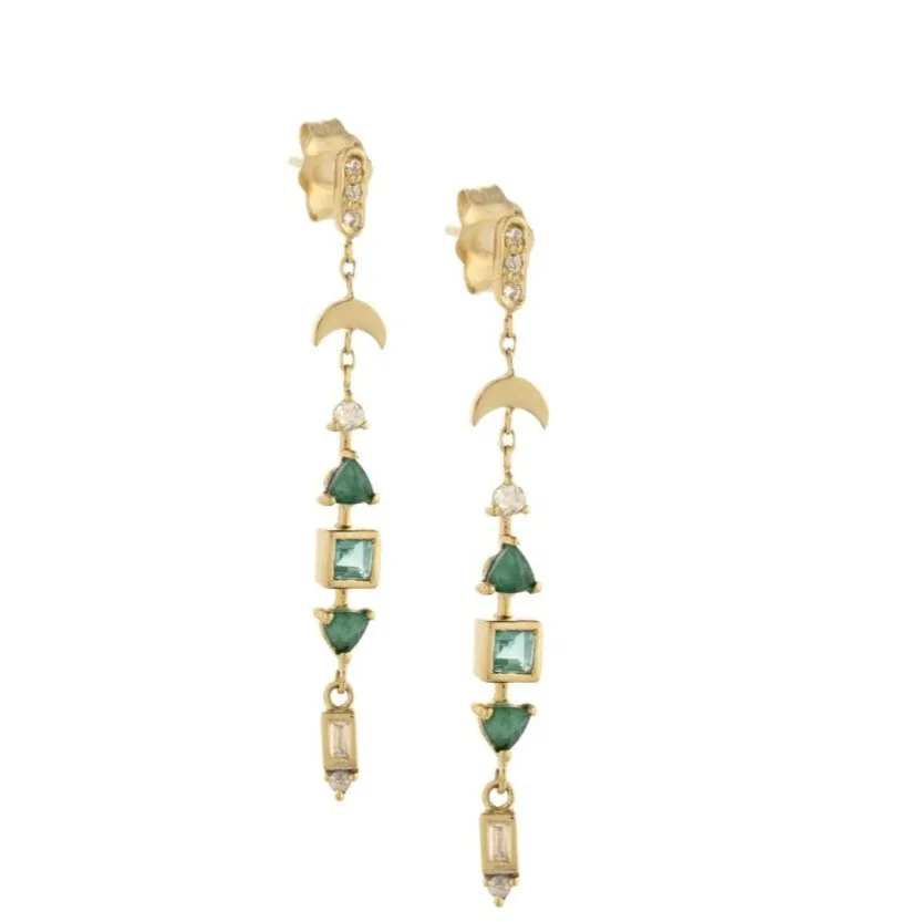 Tourmaline Totem Earrings