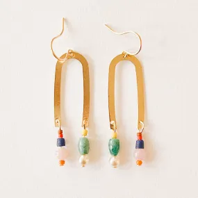 Turquoise Arch Earrings-WS