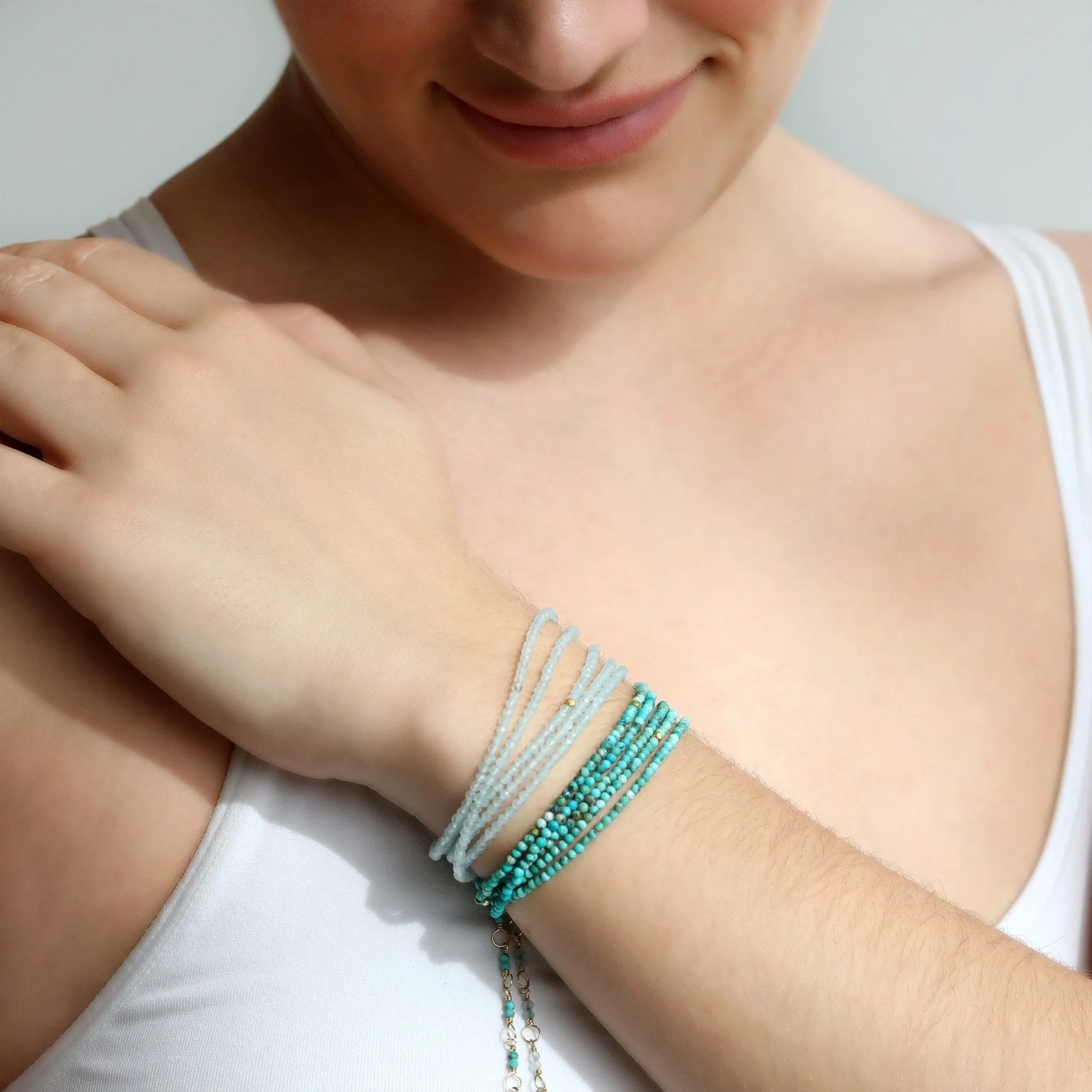 Turquoise Beaded Wrap Bracelet