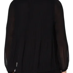 V-Neck LS Pleat Top