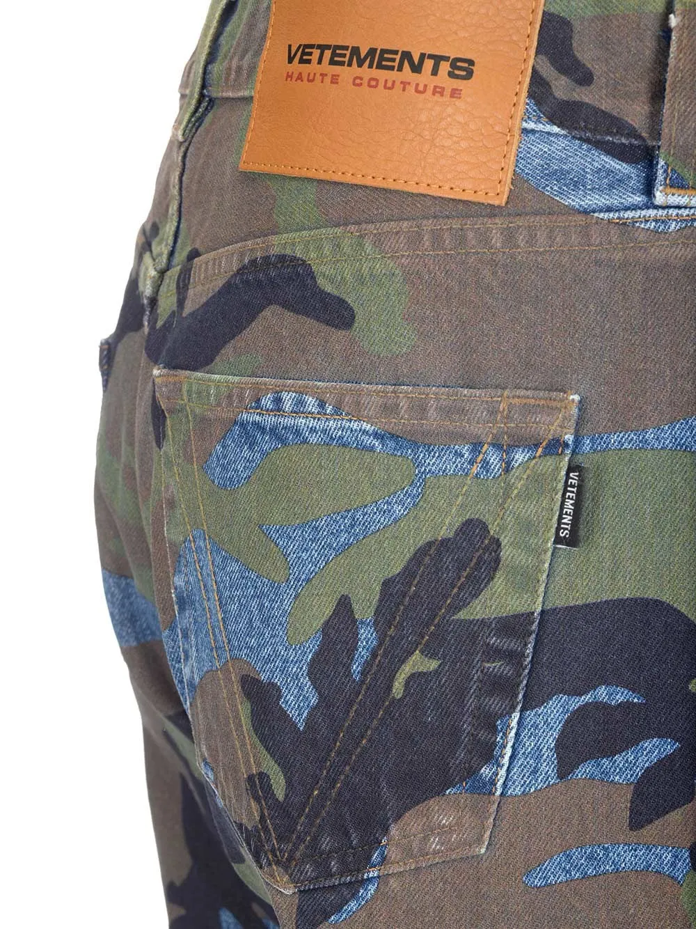 Vetements Camouflage Print Slim-Fit Jeans